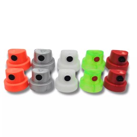 JAG ArtWorks Fat and Wide Spray Paint Cap Variety Pack - Graffiti/Stree - 10 Pack