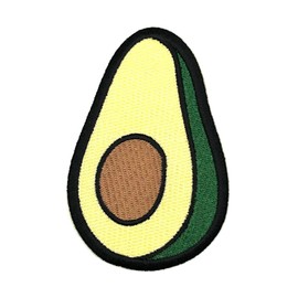 3.5" Embroidered Avocado Iron On Patch | Decorative Avocado Applique Iron On/Sew On Patches for Clothing, Hats, Clothes, Backpacks, Holes, Jackets