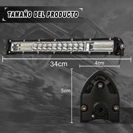 Barra Slim 40 Led 120w 13pulgadas Blanco Ambar Estrobo
