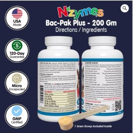 Nzymes Bac-Pak Plus Microbials & Digestive Enzymes For All Pets 6.6oz