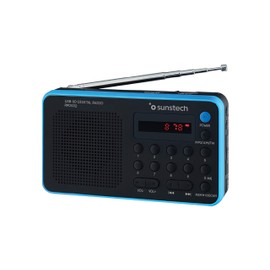 Sunstech RPDS32BL Portable Digital Radio AM/FM PLL Speaker USB SD MMC 1.5W RMS blue