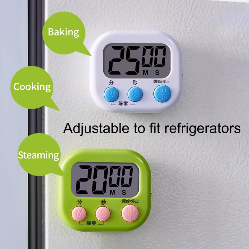 2 Pack Digital Timers, Magnetic for Kitchen & Teachers (No