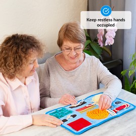 Fidget Blanket for Dementia | Calming & Comforting Dementia Activities for Seniors | Dementia Products for Elderly | Dementia Blanket | Helps Alzheimer’s, Dementia, Asperger’s, Anxiety