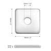 QWORK 50-Pack Galvanized Square Washers Plate – 1/2" ID, 2x2"