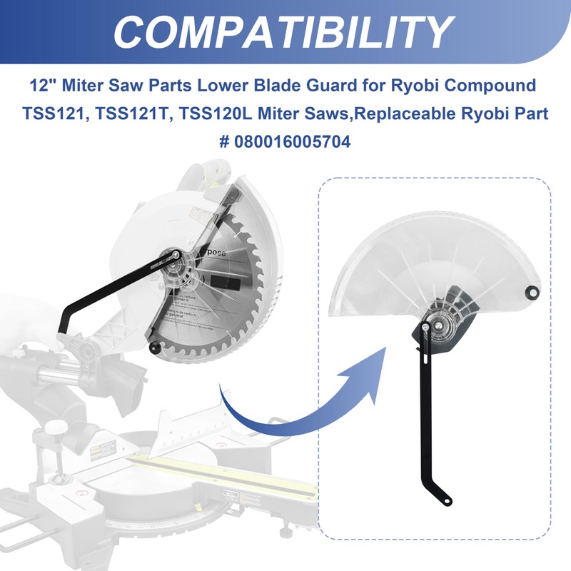12" Miter Saw Safety Blade Guard - Replaces Part #
