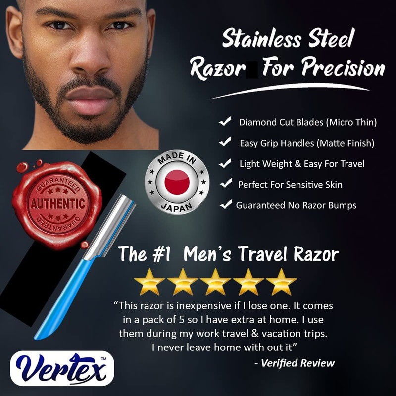 Mens Travel Shaver Razor With Case Mens Beard Shaping Tool