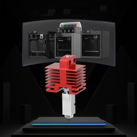 Hotend Kit for Lab P1P P1S, Extruder Hotend Heater Block Set, 3D Printers Heating Block, 0.4mm 0.2mm Hardened Steel Nozzle, 3D Printer Accessories Replacement Kit