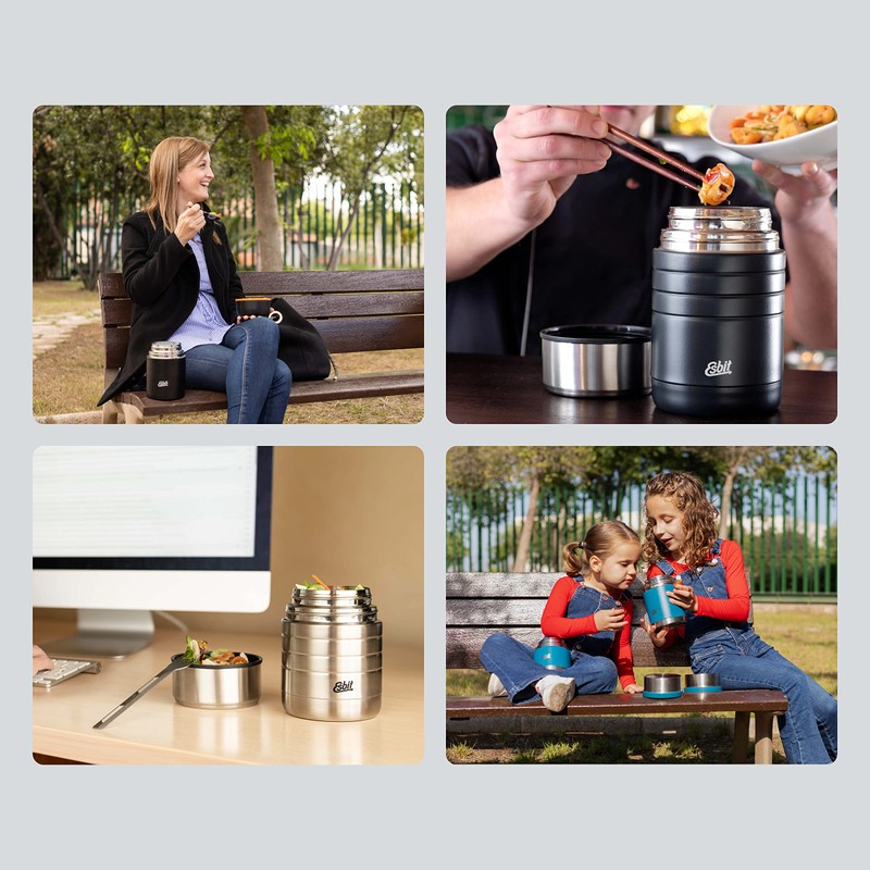 Esbit Sculptor Thermal Food Container 1000 ml Black Stainless Steel
