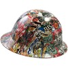 Sticker Bomb 4 Design Hydro Dipped Hard Hat Full Brim