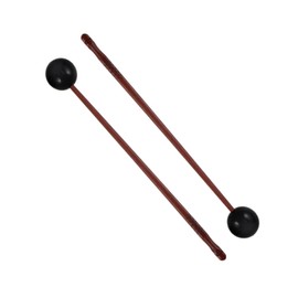 Kisangel 2pcs Rubber Mallets with Wooden Handle for Xylophone Glockenspiel and Lotus Drum Comfortable Grip Durable Design Precision Performance Percussion Instrument Accessories