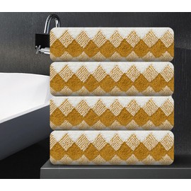 4 Piece Bath Towel Oversized Bath Sheet 35"x70" Bathroom Towel Extra Large Bath Towel Set Soft Highly Absorbent Quick Dry Premium Bath Towel for Bathroom 600GSM Shower Towel Spa Gym Hotel,Golden Brown