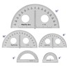 Pacific Arc's 6 Inch Plastic Protractor Clear Ruler