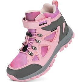 R CORD Kids Water Resistant Hiking Boots Girls Anti Collision Anti-Skid Athletic Outdoor Ankle Adventure Trekking Boots Pink 11 Little Kid
