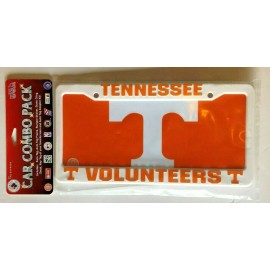 TAG EXPRESS TENNEESEE VOLUNTEERS LICENSE PLATE,FRAME AND FAN PACK COMBO NEW