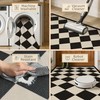 Black and White Diamond Outdoor Easy Jute Front Porch Rug