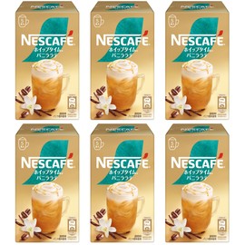 Nescafe Whip Time Vanilla Latte, 5 Pieces x 6 Boxes, Sticks, Individual Packaging
