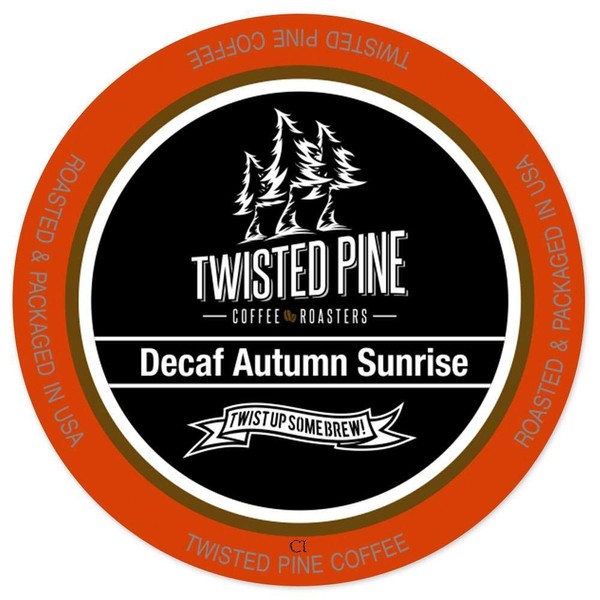 Twisted Pine Decaf Autumn Sunrise, Single-Serve Cups for Keurig K-Cup Brewers, 24 Count