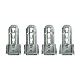 Secotec VAS204 Bed Connection Bed Fitting Mounted Height Adjustable for Middle Bar Latte Grid Iron Steel Galvanised Height: 140 mm, Pack Of 4, 4