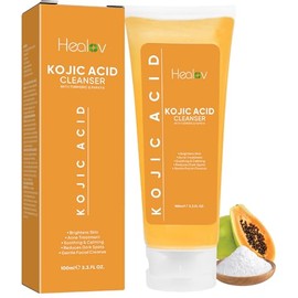 Kojic Acid Soap for Hyperpigmentation – Skin Brightening Kojic Papaya Face and Body Wash – Dark Spot Soap Reduces Acne, Scars, and Evens Skin Tone – T