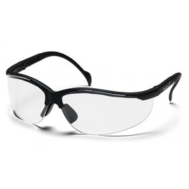 Pyramex Safety Products Venture II Safety Glasses, Black Frame with Clear Lens SSB1810S 1Box/12Each