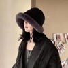 88flix Women's Bucket Hat, Fluffy, Korean, Small Face, Cold Protection,