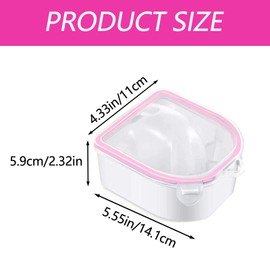 2Pcs Nail Spa Bowl Remover Manicure Bowl Comfortable Finger Soaking Bowl Handle Grip Nail Soaking Bowl Art Remover Soak for Nail Art Salon Home