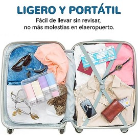 Botella de Viaje de Silicona, Kit de Botellas de Viaje, Certificado TSA, A Prueba de Fugas, Rellenable para Jabón Corporal, Artículos de Tocador,