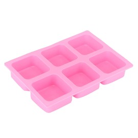 Molde para Pasteles, Molde Cuadrado de 6 Rejillas, Molde de Jabón para Hacer a Mano con de Pastel de Silicona, Herramienta de Bricolaje para Hornear Jabón