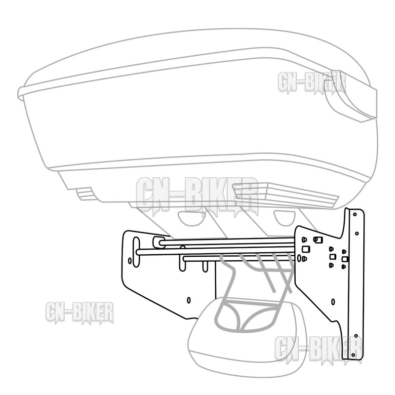CB Pack Wall Mount Storage Rack For Harley Tour Pak