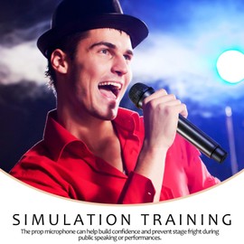 Milisten Microphone Prop, Fake Microphone, Plastic Microphone Prop, Speech Microphone, Simulate Microphone Realistic Microphone for Karaoke Stage Costume Birthday Party