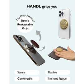 HANDL New York: Handl O Sparkl Collection - Phone Grip and Stand for Smartphone - Gold