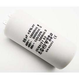 Capacitor up to 500 V~ AC 55,60,65,70,80,90,100 µF uf uf motor capacitor, starting capacitor, starter capacitor, operating capacitor (55 µF)
