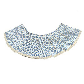 20 Qty 5" x 7" Decorative Flat Paper Gift Bags - Blue Trellis Pattern on Brown Kraft Bags - for Sales/Treats/Parties Cookies/Gifts - N'icePackaging