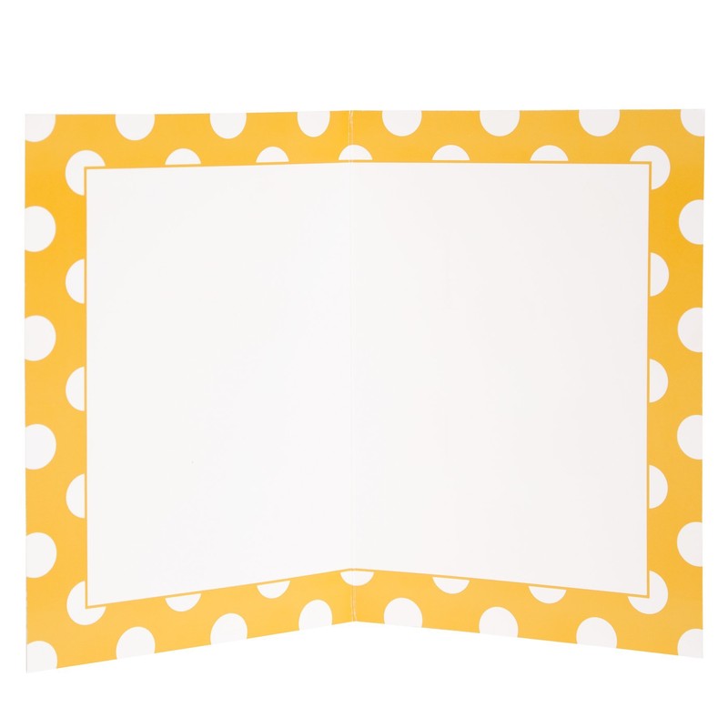 Polka Dot Thank You Note Cards, Yellow, 8 Count