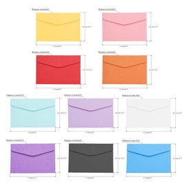 PATIKIL Mini Envelopes, 100 Pack Paper Blank Small Items Storage Business Card Holder for Greeting Note Party, Multicolored