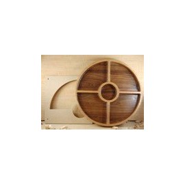 Woodline Bowl and Tray Template Quarter Section w/Center Bowl