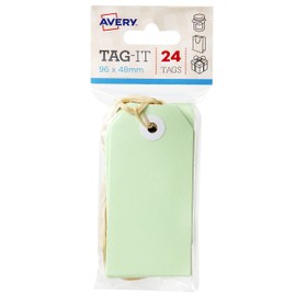 Avery Green Swing Gift Tags with String, 96 x 48 mm, 24 Tags (13203)