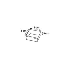 ok Organiser System Expandable Robust Plastic (PP), 8 x 8 x 5 cm, Silver, 8 x 8 x 5 cm