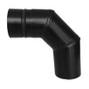 FIREFIX RES80/B90 Pellet Stove Pipe Elbow 80mm Stainless Steel Black