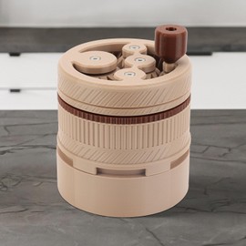 ShanSon WDT Espresso Tool with Brush Base Coffee Powder Distributor Needle WDT Tool for Barista Coffee Bar Espresso Distribution Tool,58mm,Beige&Brown