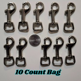 Unbranded 2" Swivel snap hook with 3/8" Square strap eyelet. purse leashes (10 count bag)