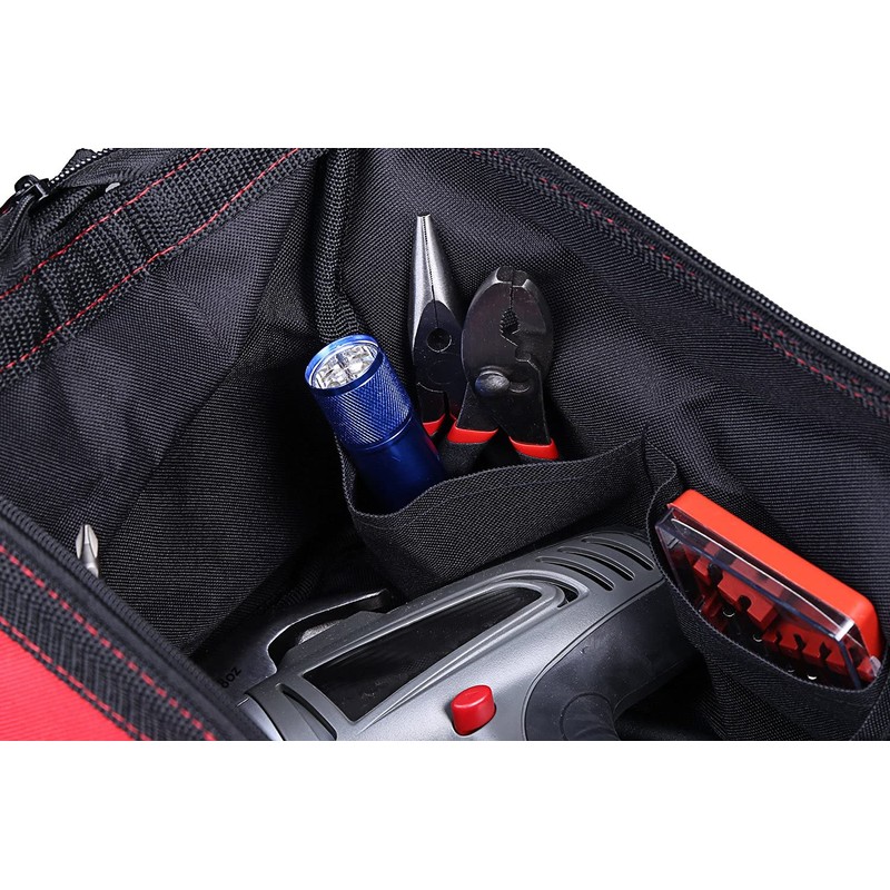 FASTPRO 14-Inch Zip-top Wide Mouth Open Storage Tool Bag, Classic