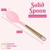 Paris Hilton Solid Spoon with Pink Jewel Shaped Handle, Heat-Resistant