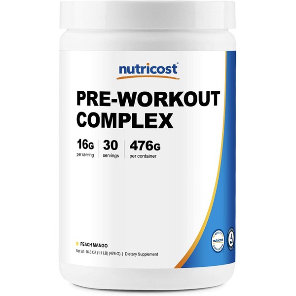 Nutricost Pre-Workout Complex Powder Peach Mango (30 Serv)