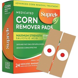 Corn Removers for Toes Feet Bandages: Corn Cushions and Small Callus Removal with 40% Salicylic Acid Long Adhesive - for Adult Seniors Nurses Hikers Athletes Men Women Pads 22