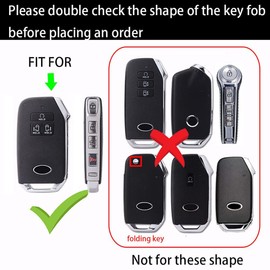 ontto TPU Car Key fob Cover Fit for Kia K5 Carnival 2021 2022 Sedona Carnival KA4 EX SX LX Fiesta 2023 Key case Key Bag Shell Keyring Smart Key Holder Keychain Accessories 7 Buttons Black B