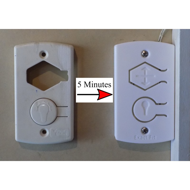 White Two Button Cover Plate - Fits Wayne Dalton Garage