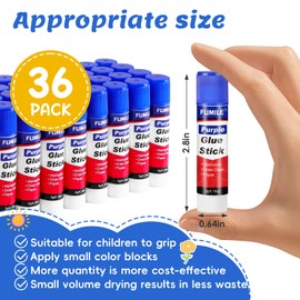 36 Pack Glue Sticks Bulk for Kids, Disappearing Purple Glue Sticks for Classroom and Teacher Supplies.Dries Clear, Non-Toxic, Washable, Back to School Supplies and Classroom Must Haves