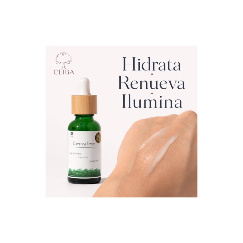 CEIBA Dazzling Drops Serum Facial Vitamina C y Ácido Glicólico