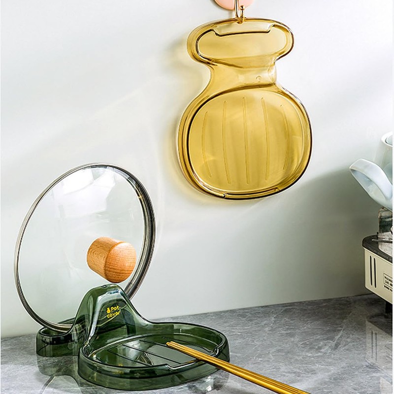 Komost 2-Pack Multifunctional Spoon Rest and Lid Holder for Kitchen